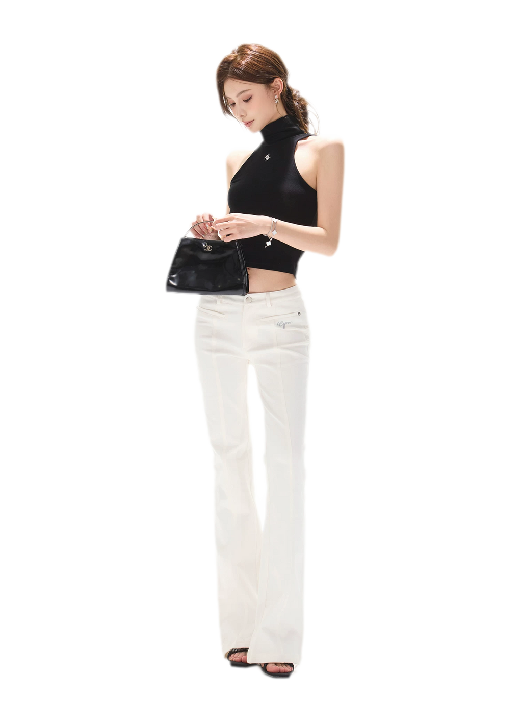 Cutout High Neck Tank