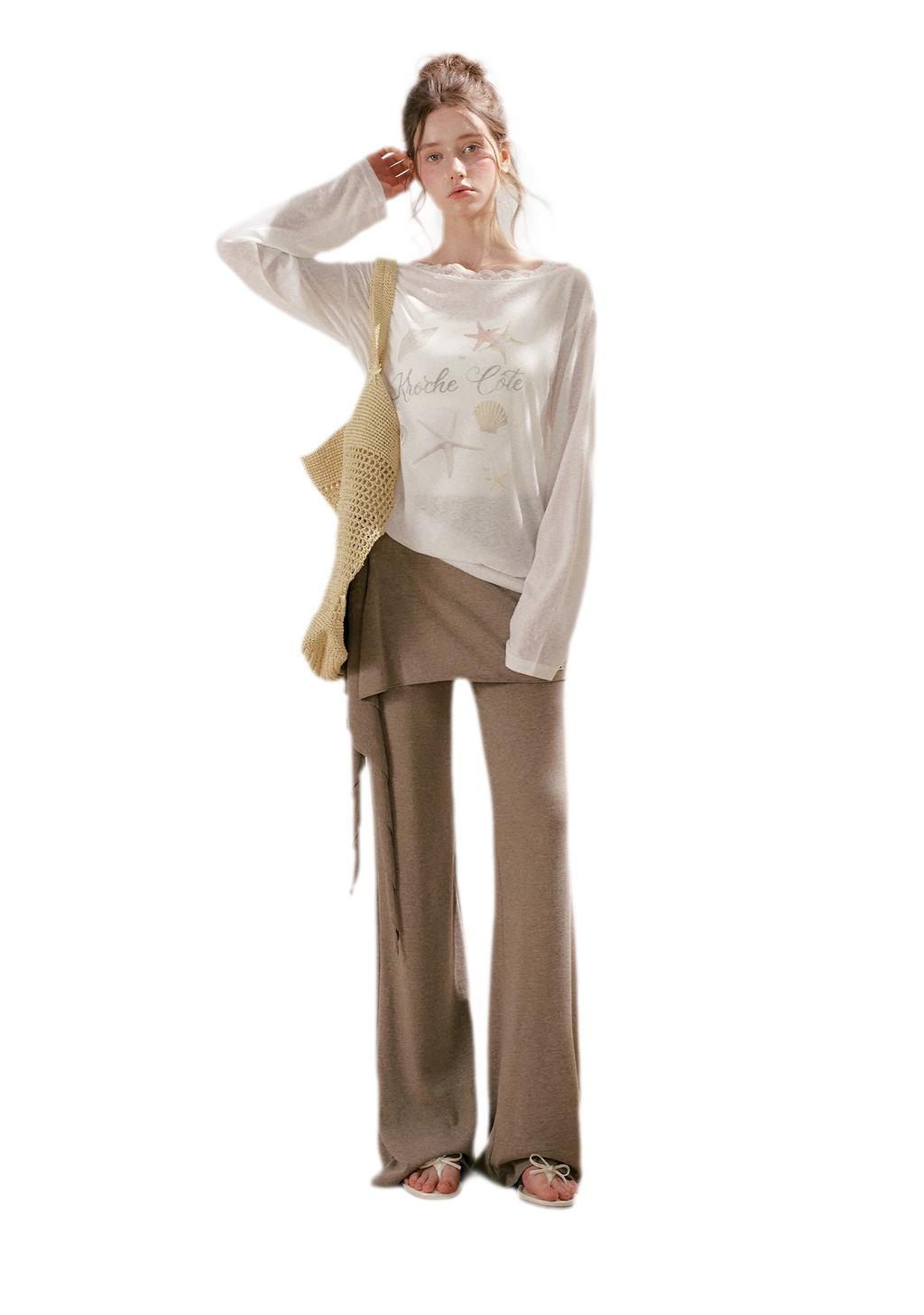 Wrap Tie Flared Pants