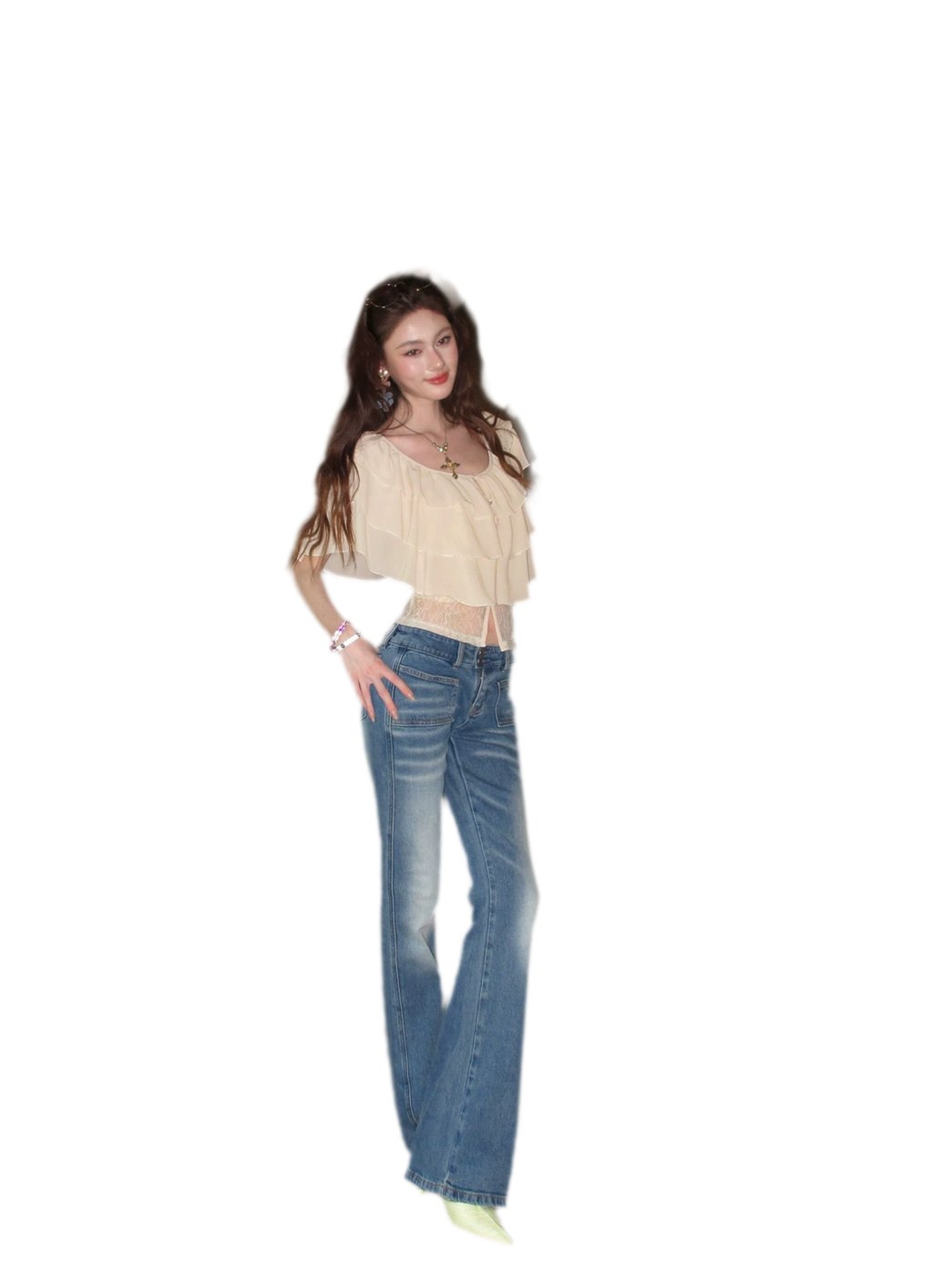 Low Rise Flare Jeans