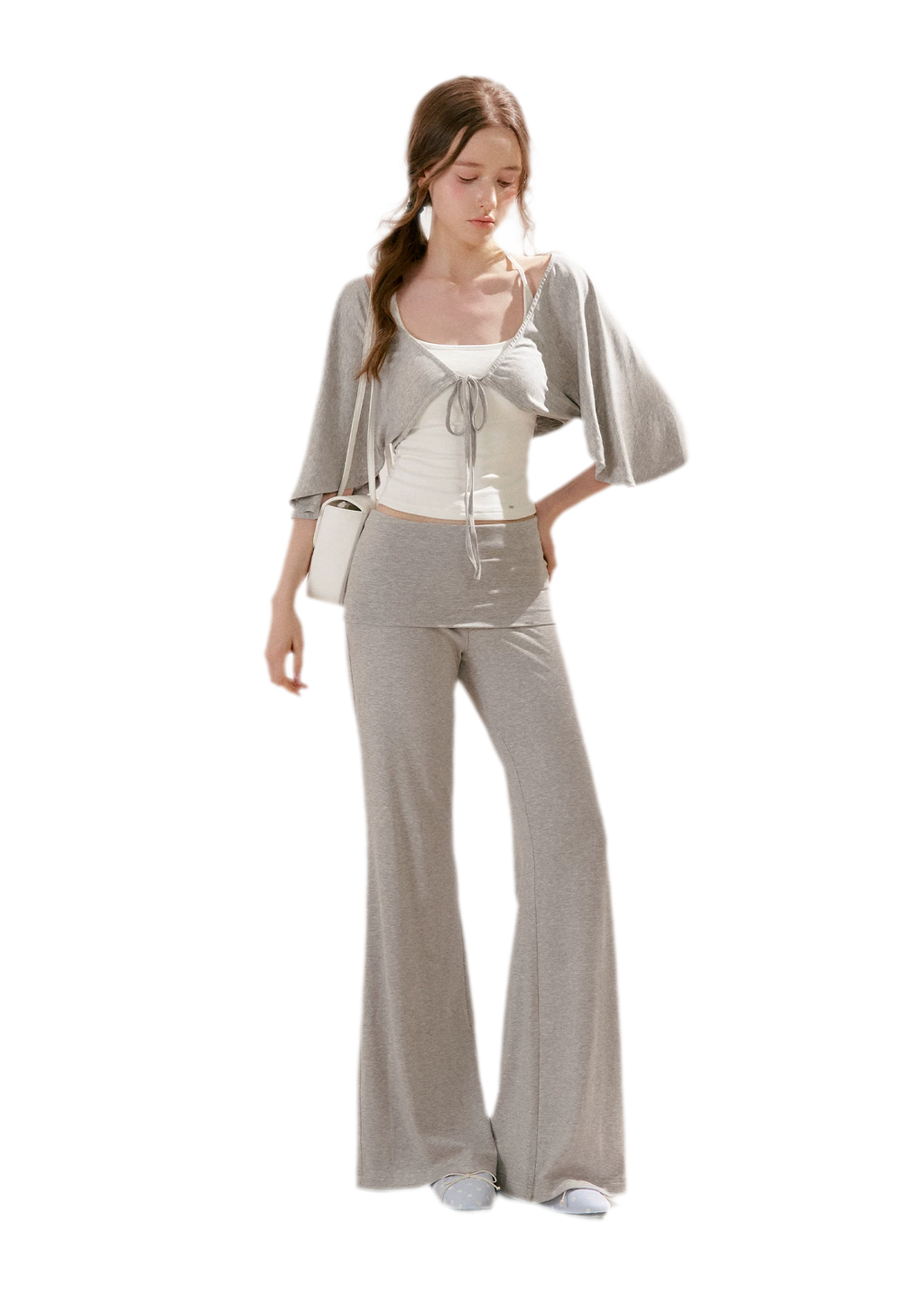 Airy Cloud U-Neck Vest & Batwing