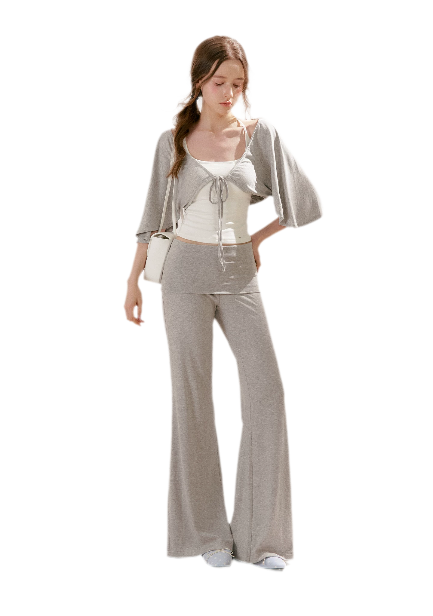 Airy Cloud U-Neck Vest & Batwing