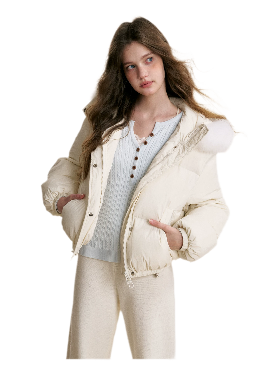 Puffer Hooded Down Jacket