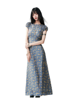 Blue Floral Tencel Dress