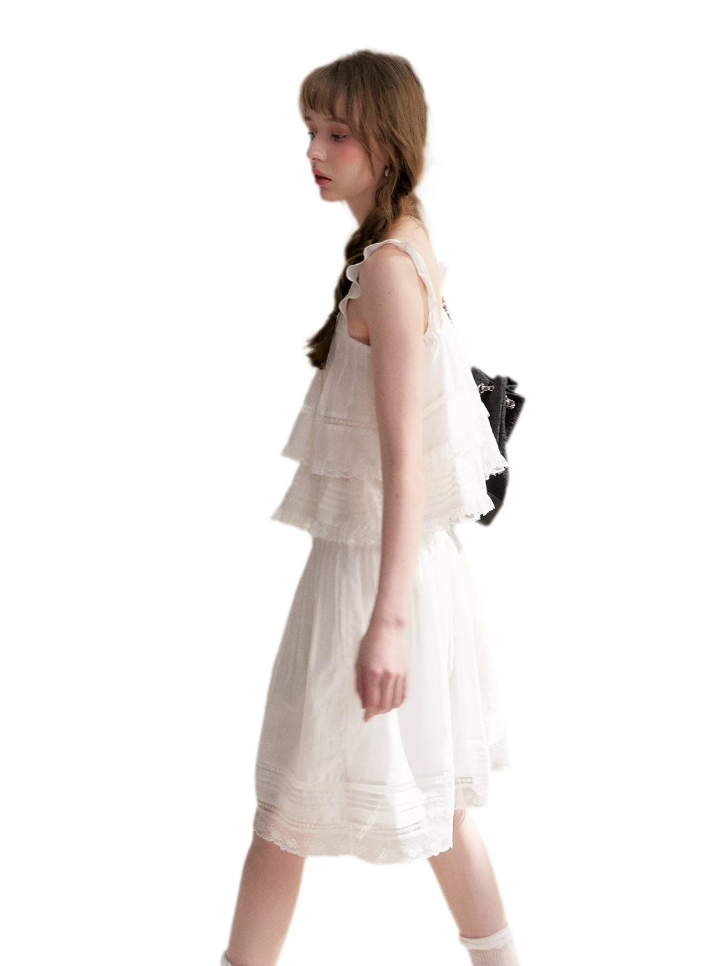Lace Edge Camisole and Skirt Set