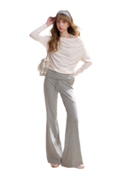 Tencel Cotton Drawstring Flared Pants