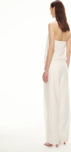 Minimalist Draped Neck Hand-Sewn Lens Halter Top