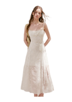 French Embroidered A-line Dress