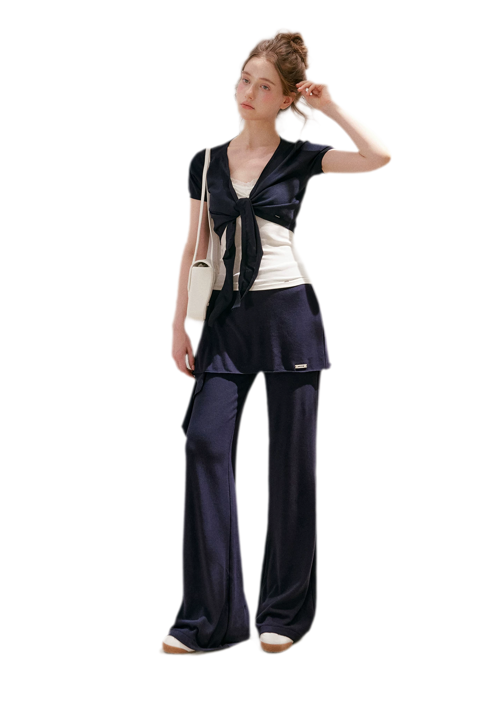 Sportique Cropped Knit Cardigan