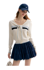 Lace Sailor Tie Cardigan