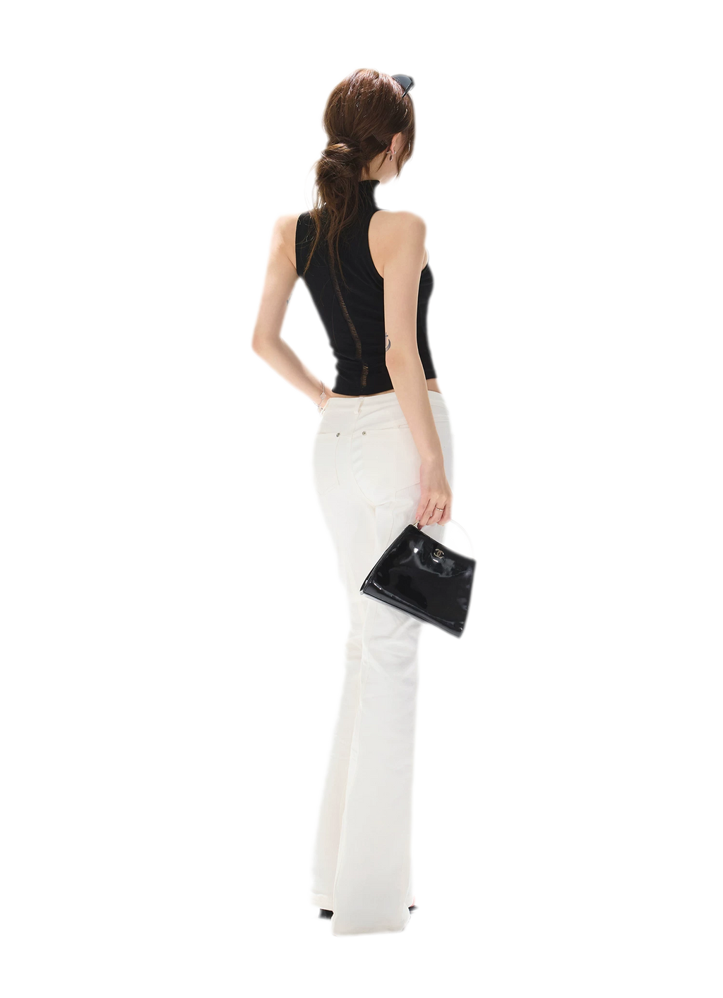 Cutout High Neck Tank