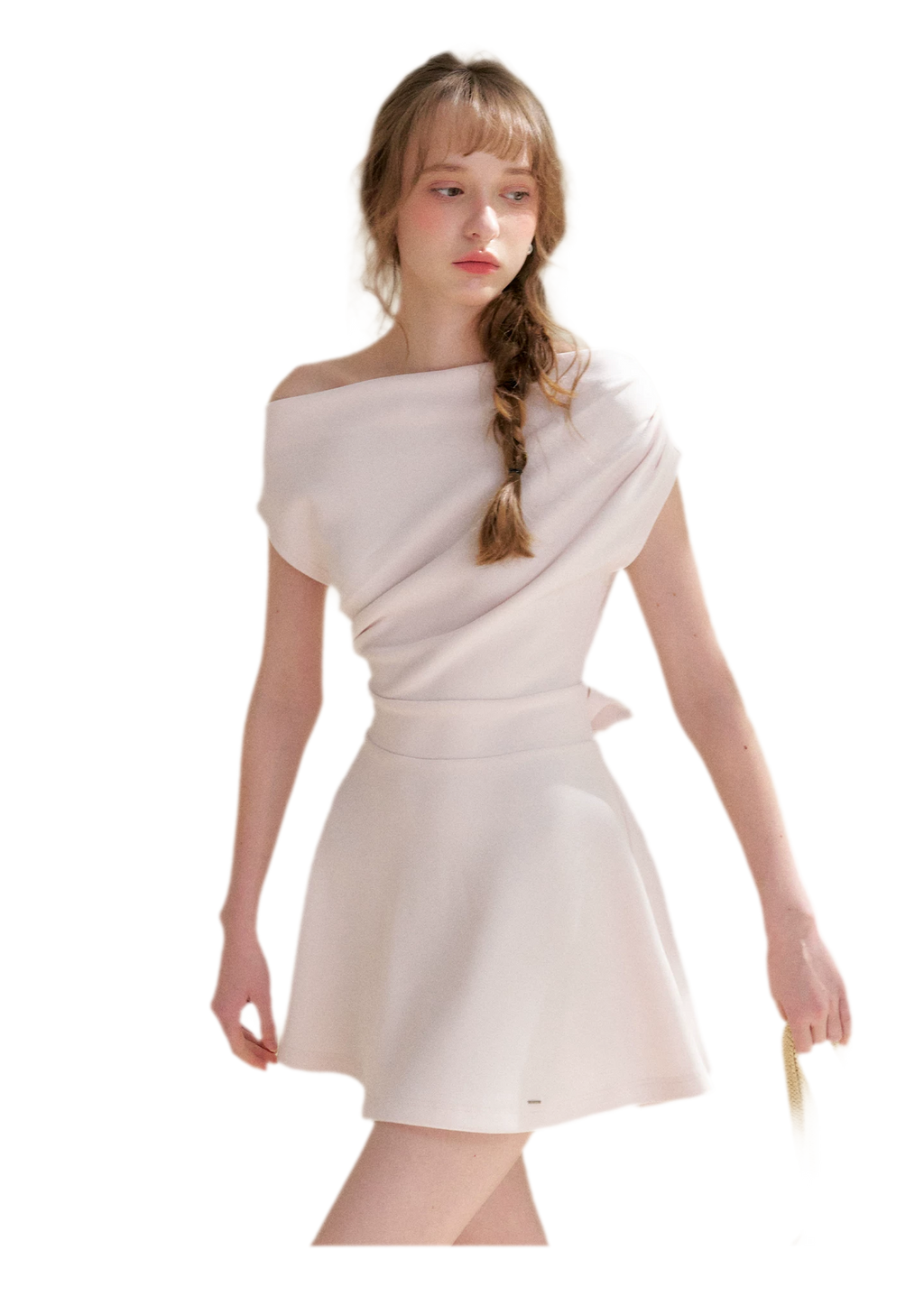 Romantic French Off-Shoulder Short Dress