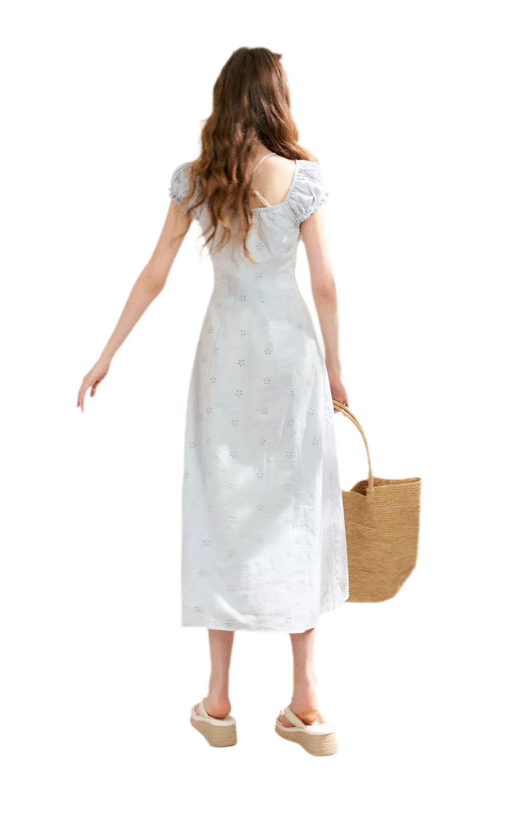 Embroidered A-Line Short Sleeve Dress