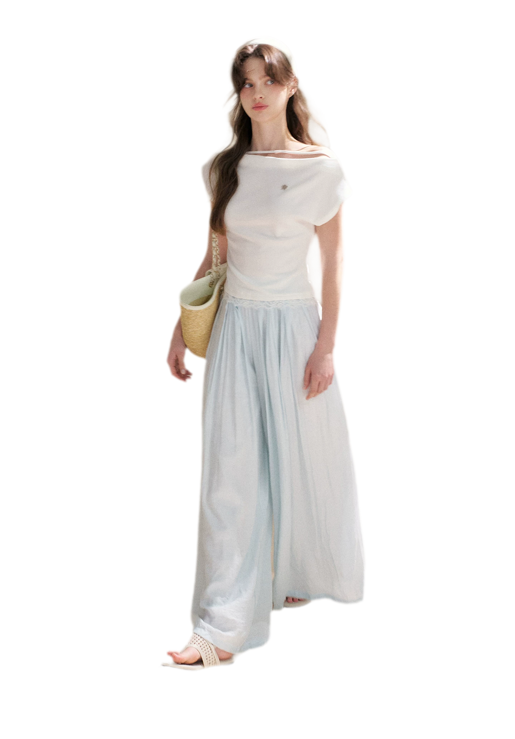 Pleated Wide-Leg Pants