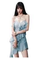 Ruffled Asymmetric Cami Dress