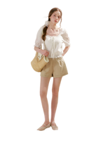 Modal Cotton Lace Trim A-Line Shorts