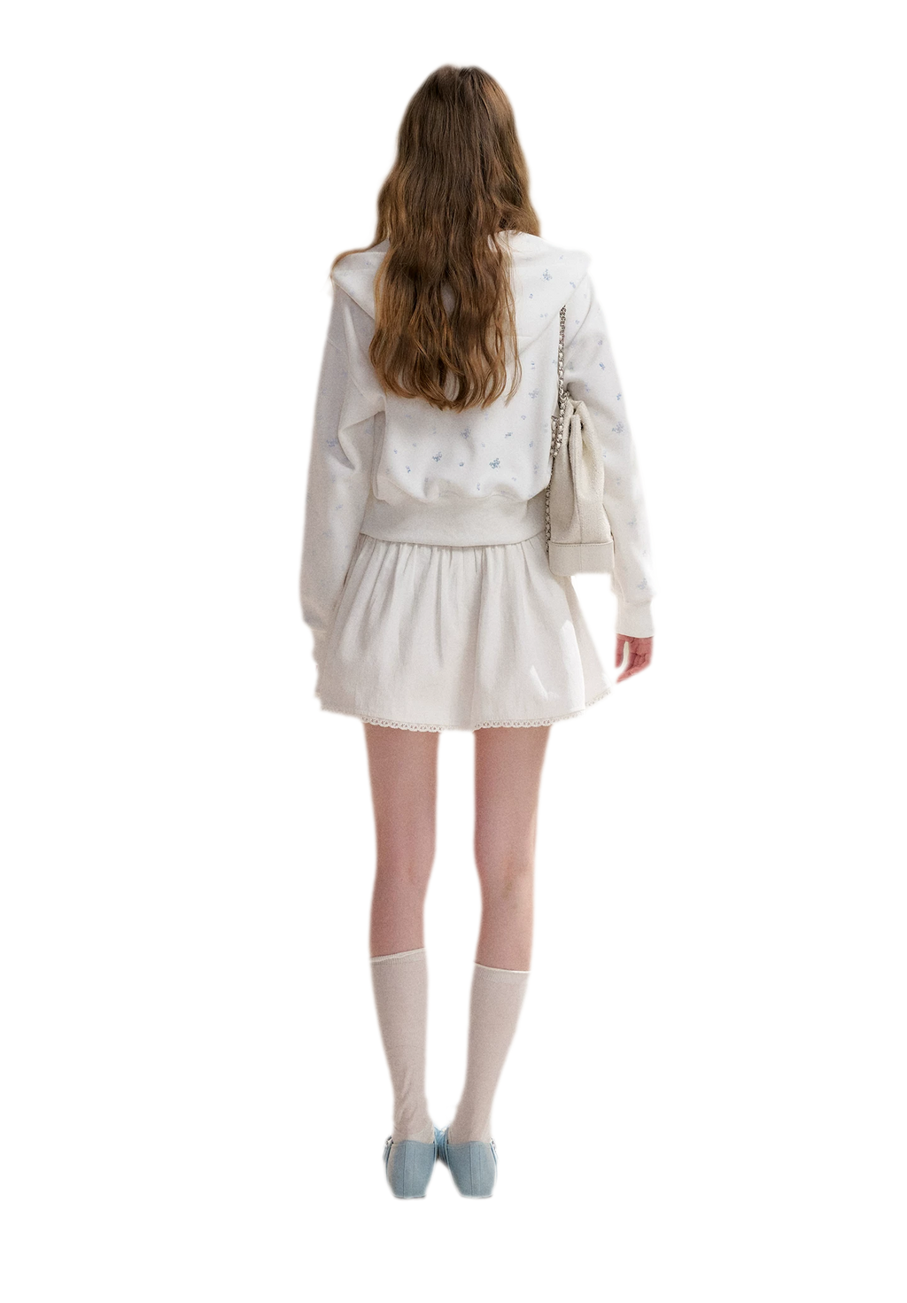 Textured A-Line Short Skirt