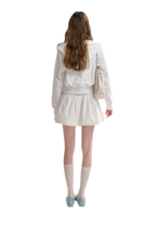 Textured A-Line Short Skirt