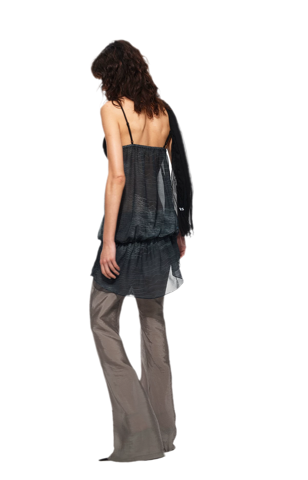 Sheer Satin Snake Camisole
