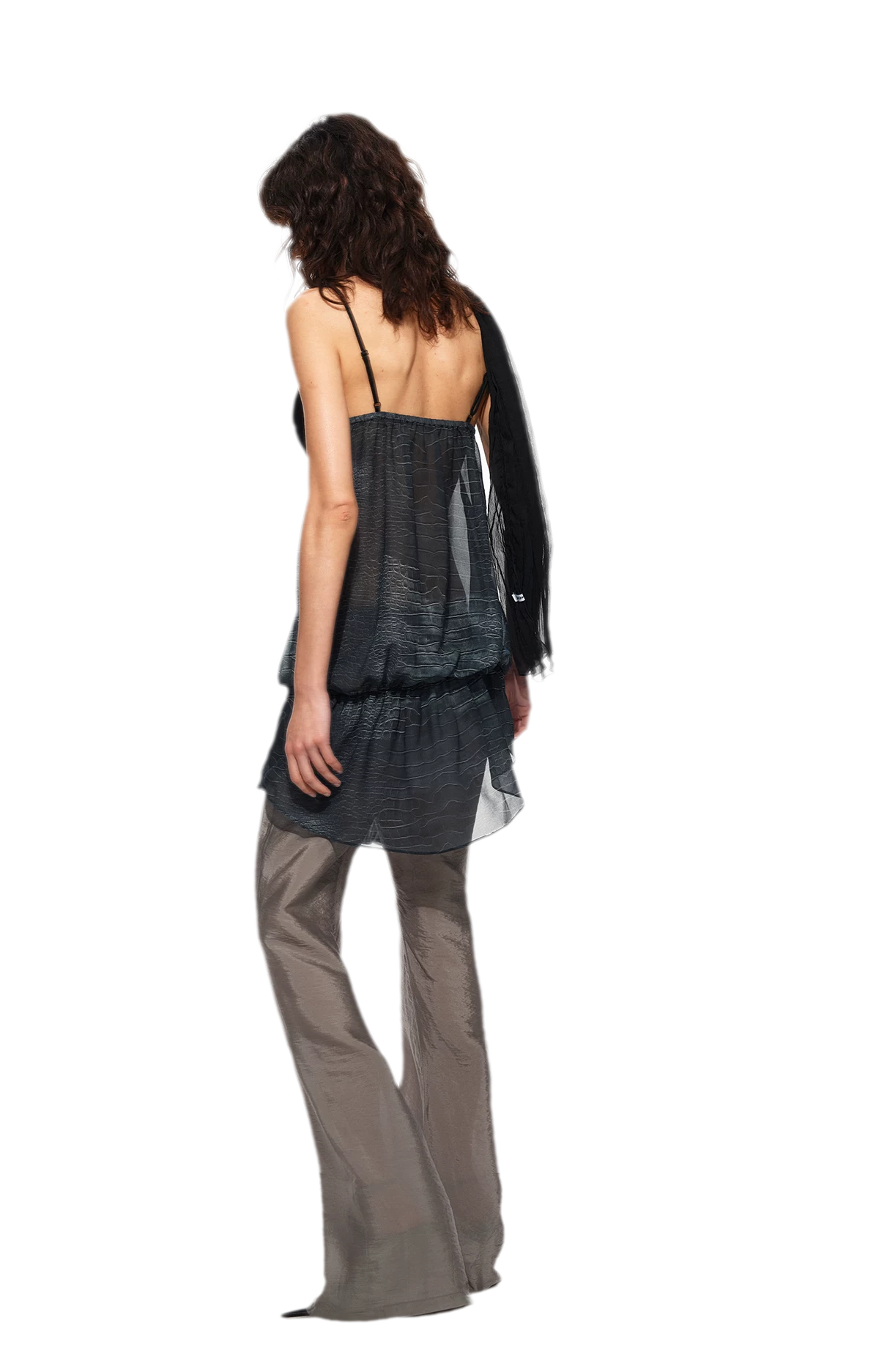Sheer Satin Snake Camisole