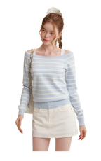 Bow A-Line Denim Skirt