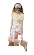 Bow Tie Elastic Waist Casual Shorts
