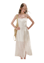 French Embroidered A-line Dress