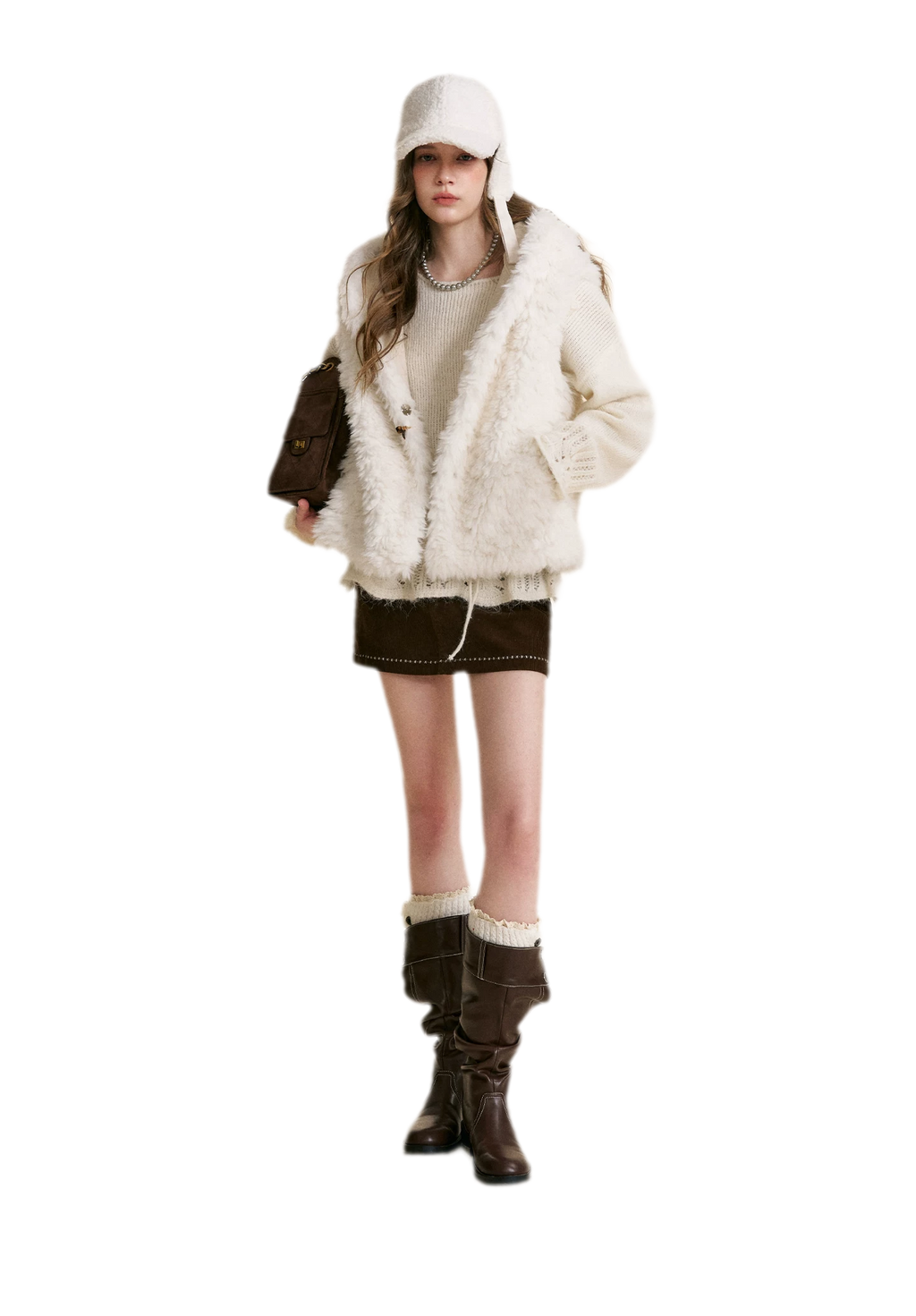 Bear Fleece Hooded Vest