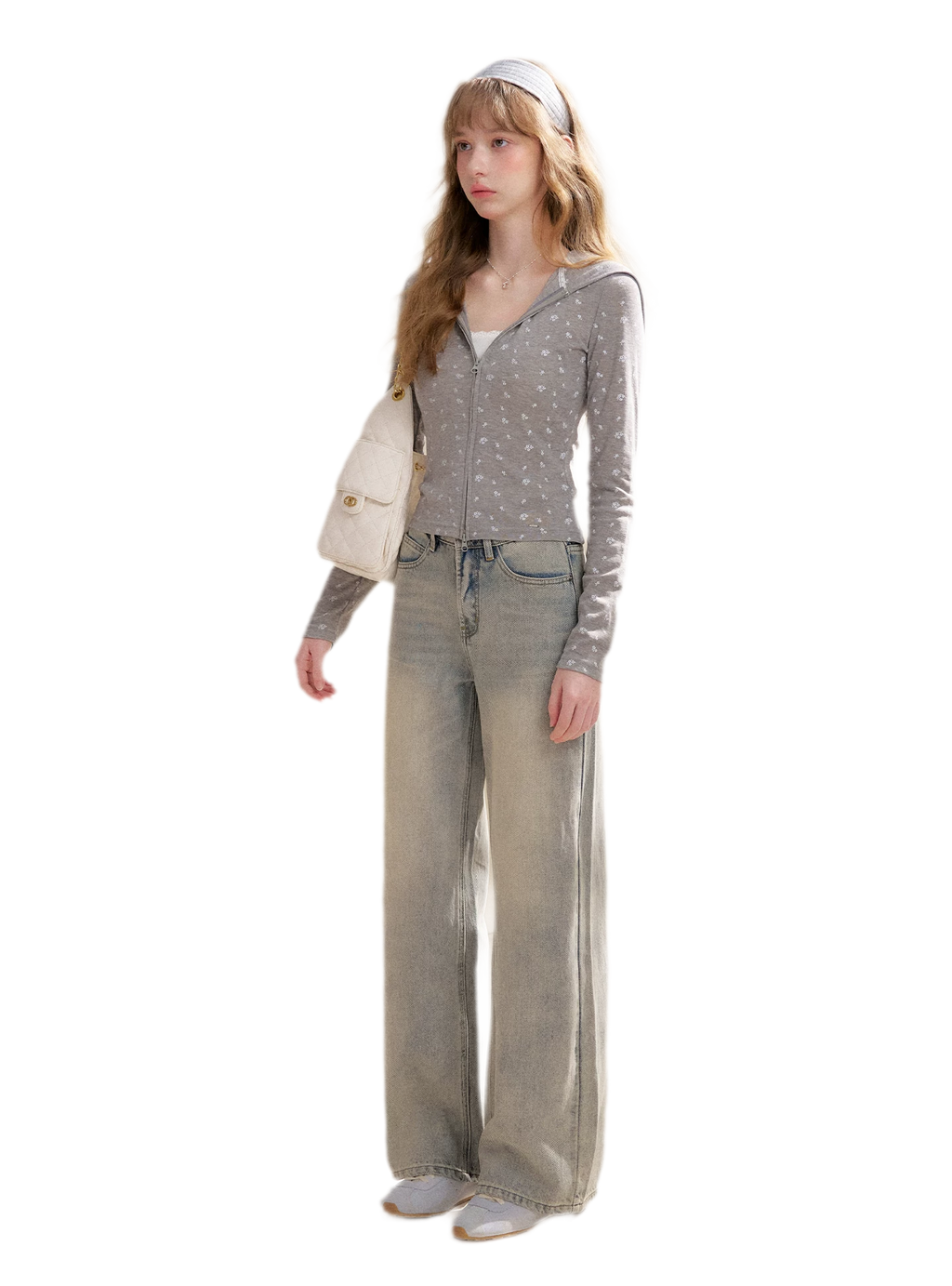 Rhinestone Logo Jeans