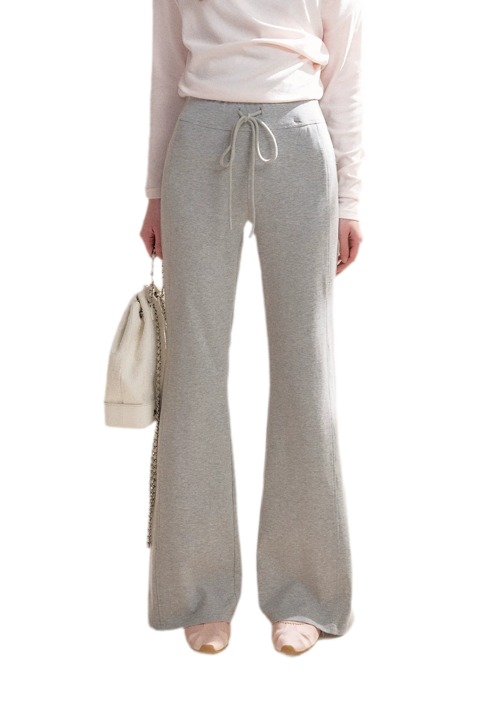 Tencel Cotton Drawstring Flared Pants
