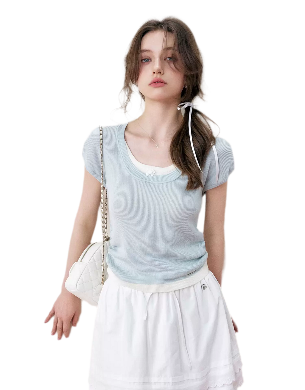 Ruched Layered T-Shirt