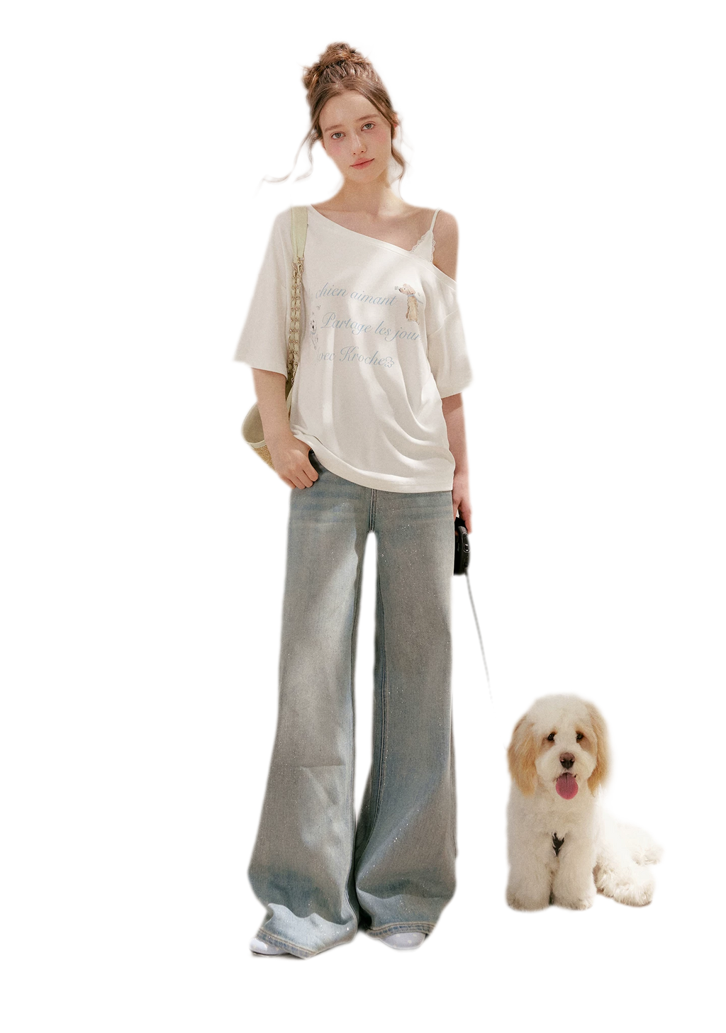Sparkling Galaxy Wide-Leg Jeans