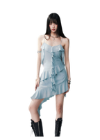 Ruffled Asymmetric Cami Dress