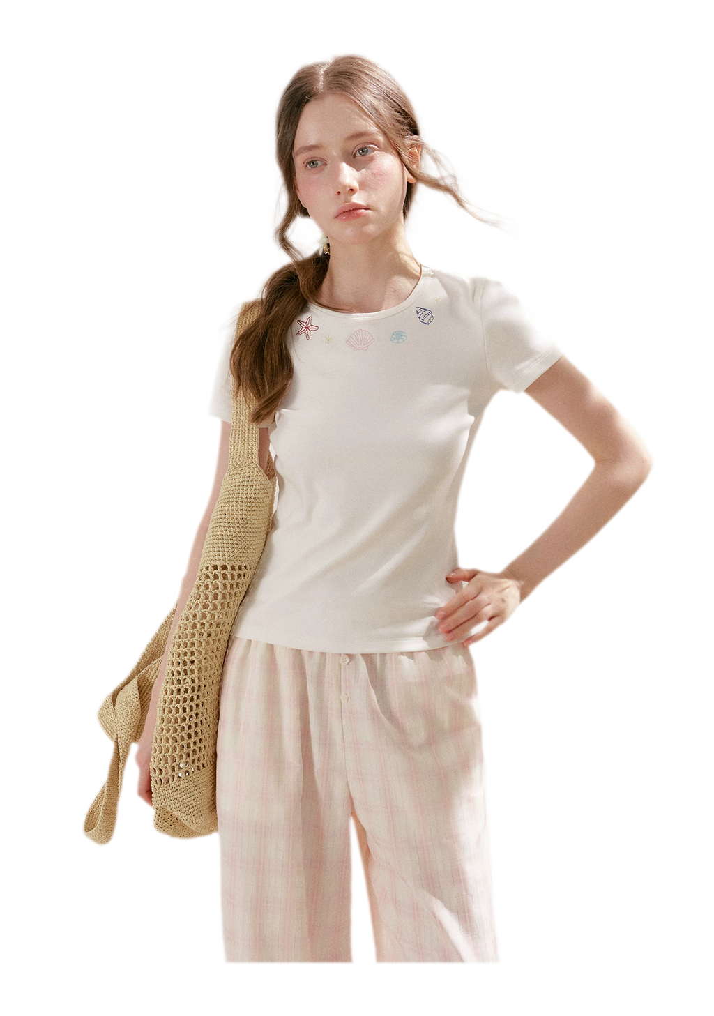 Checkered Wide-Leg Pants