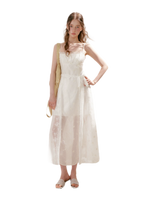French Embroidered A-line Dress