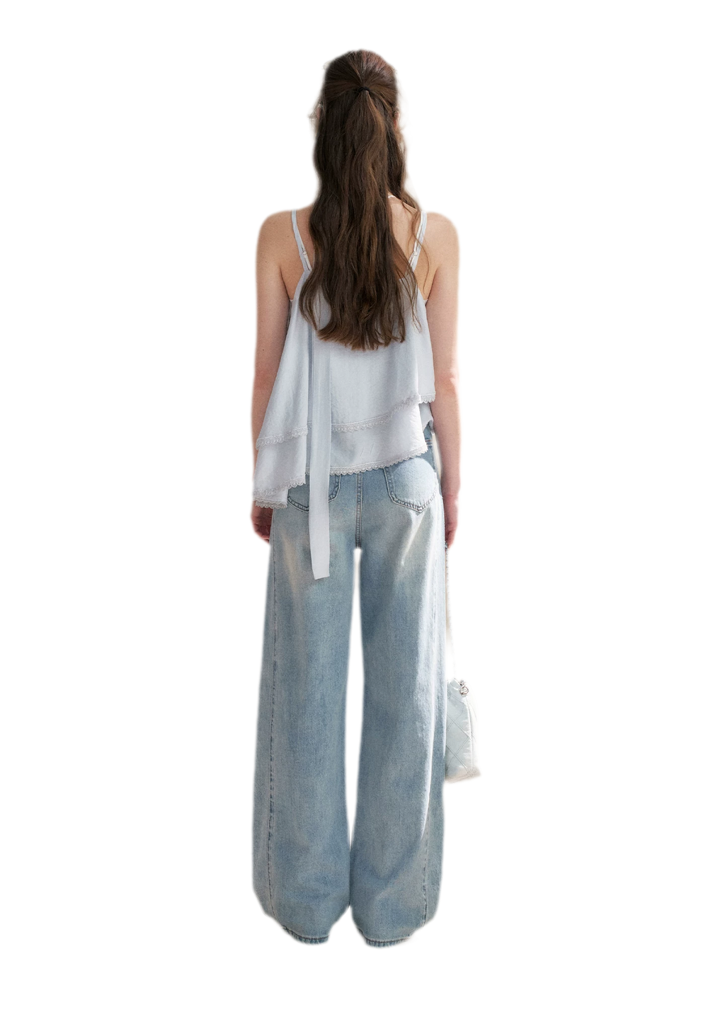 Asymmetrical Lace V-Neck Camisole