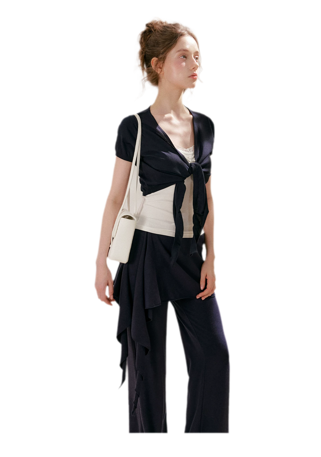 Wrap Tie Flared Pants