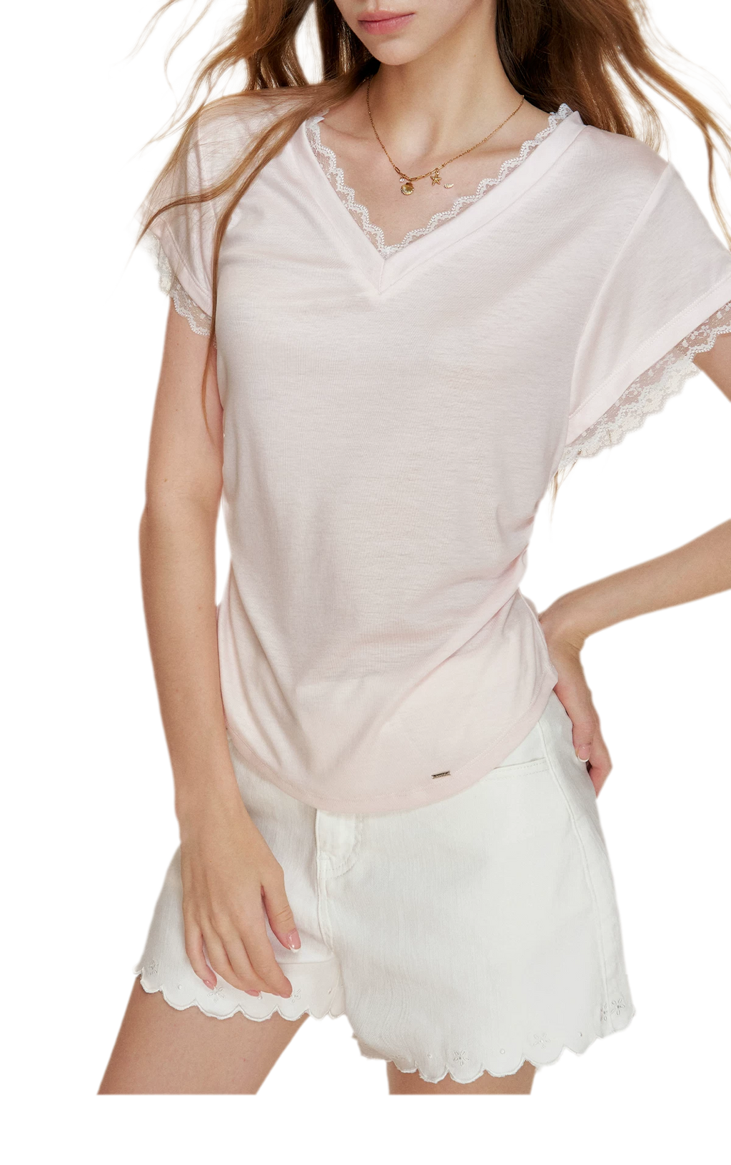 Lace Trim T-Shirt