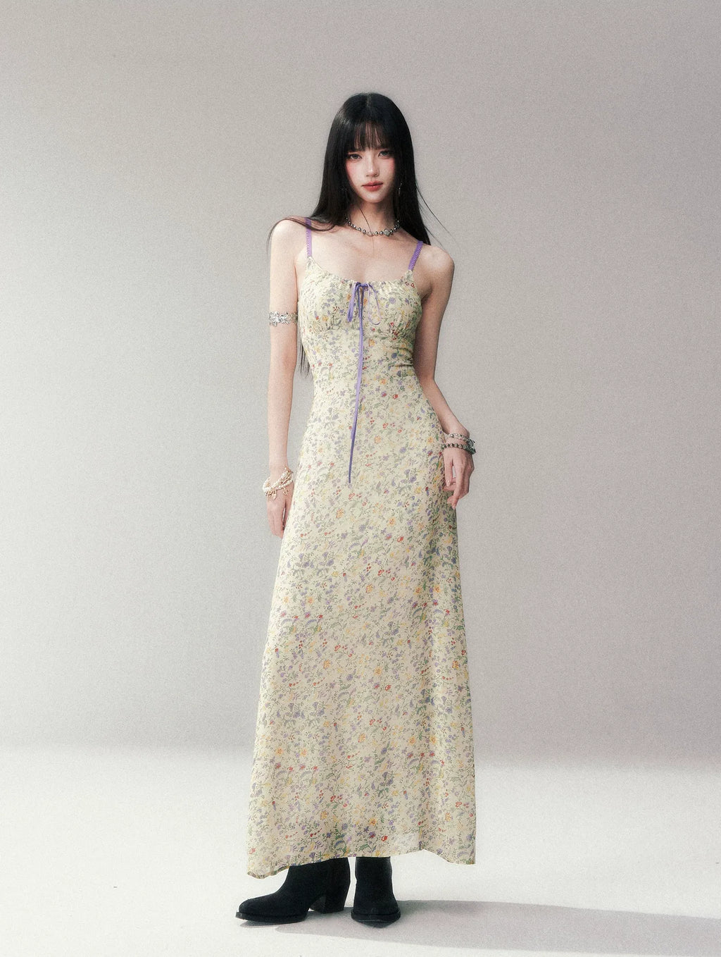 Iris Print Viscose Maxi