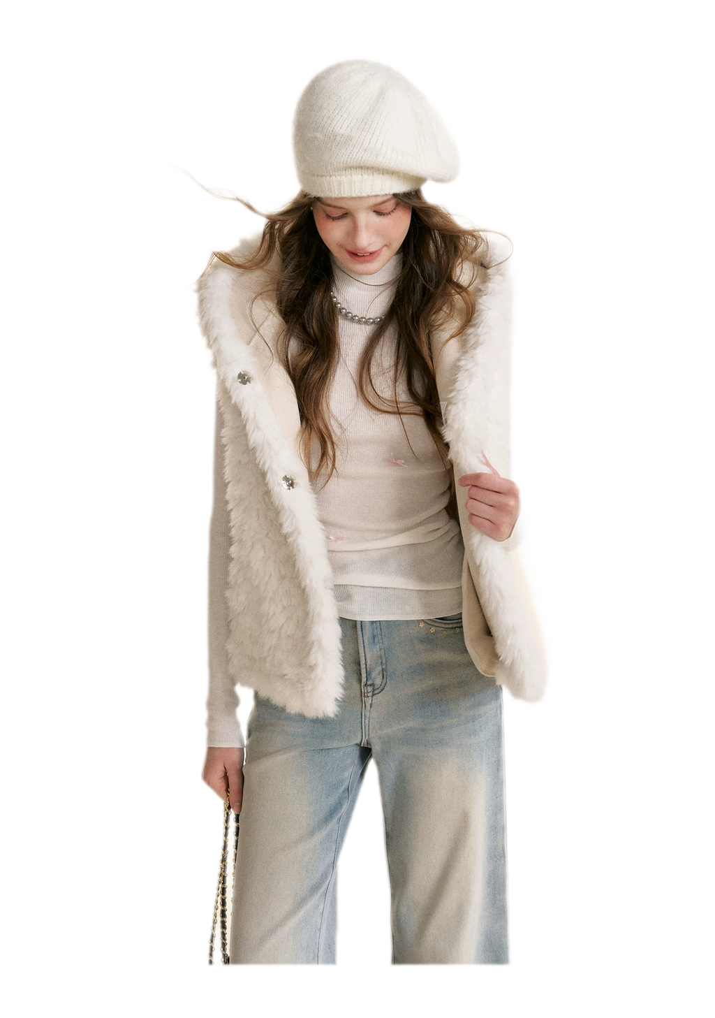 Bear Fleece Hooded Vest