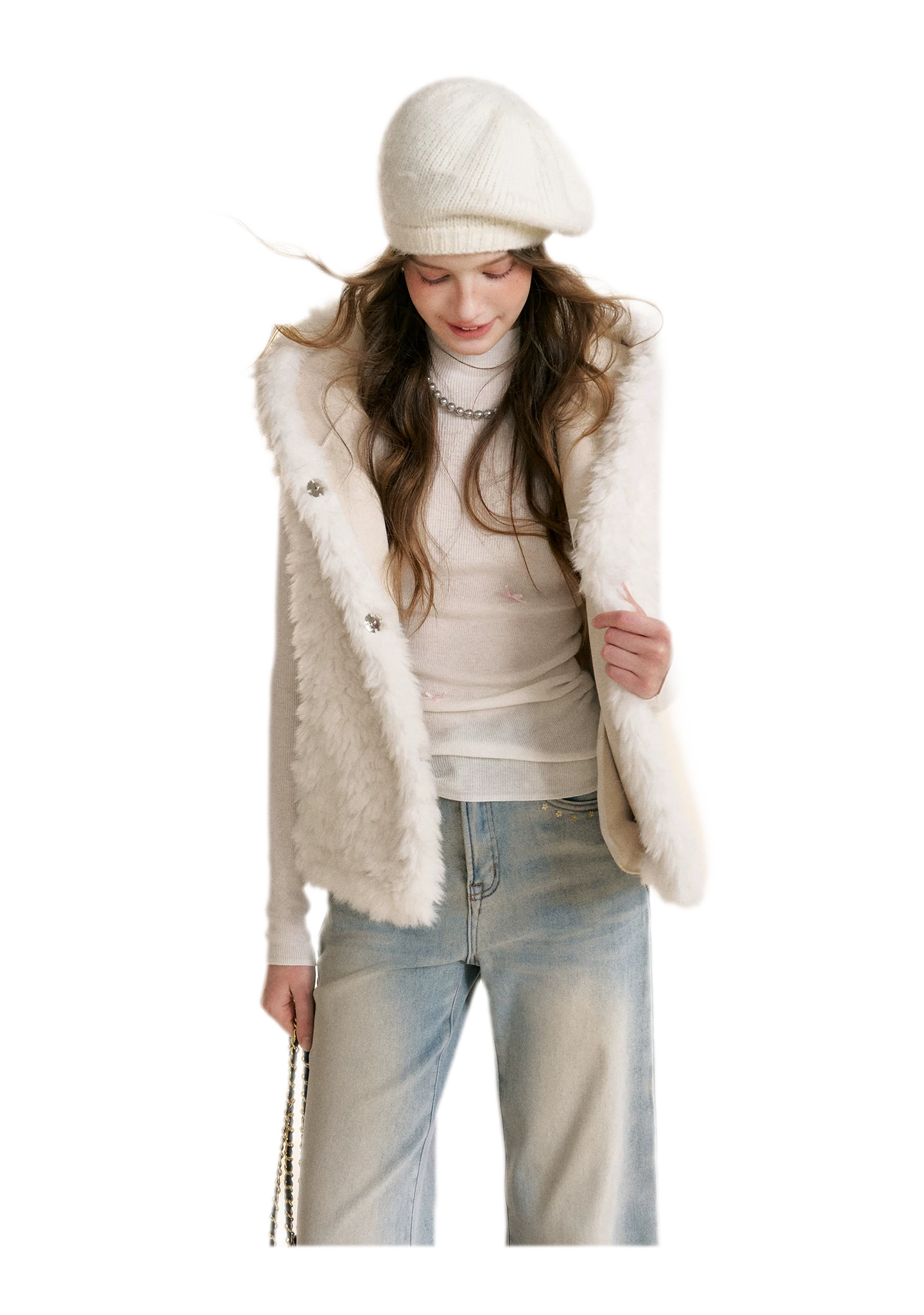 Bear Fleece Hooded Vest