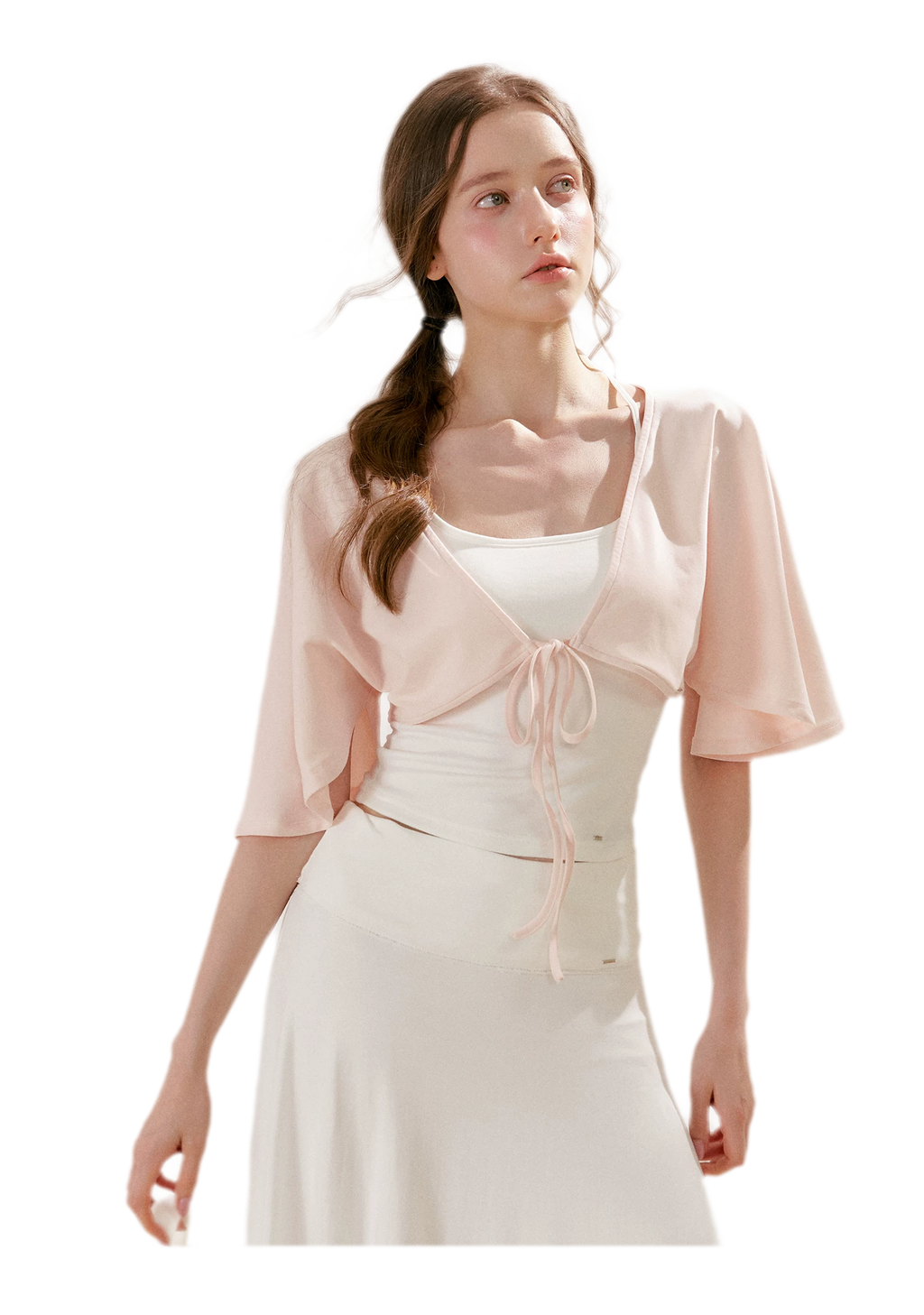 Airy Cloud U-Neck Vest & Batwing