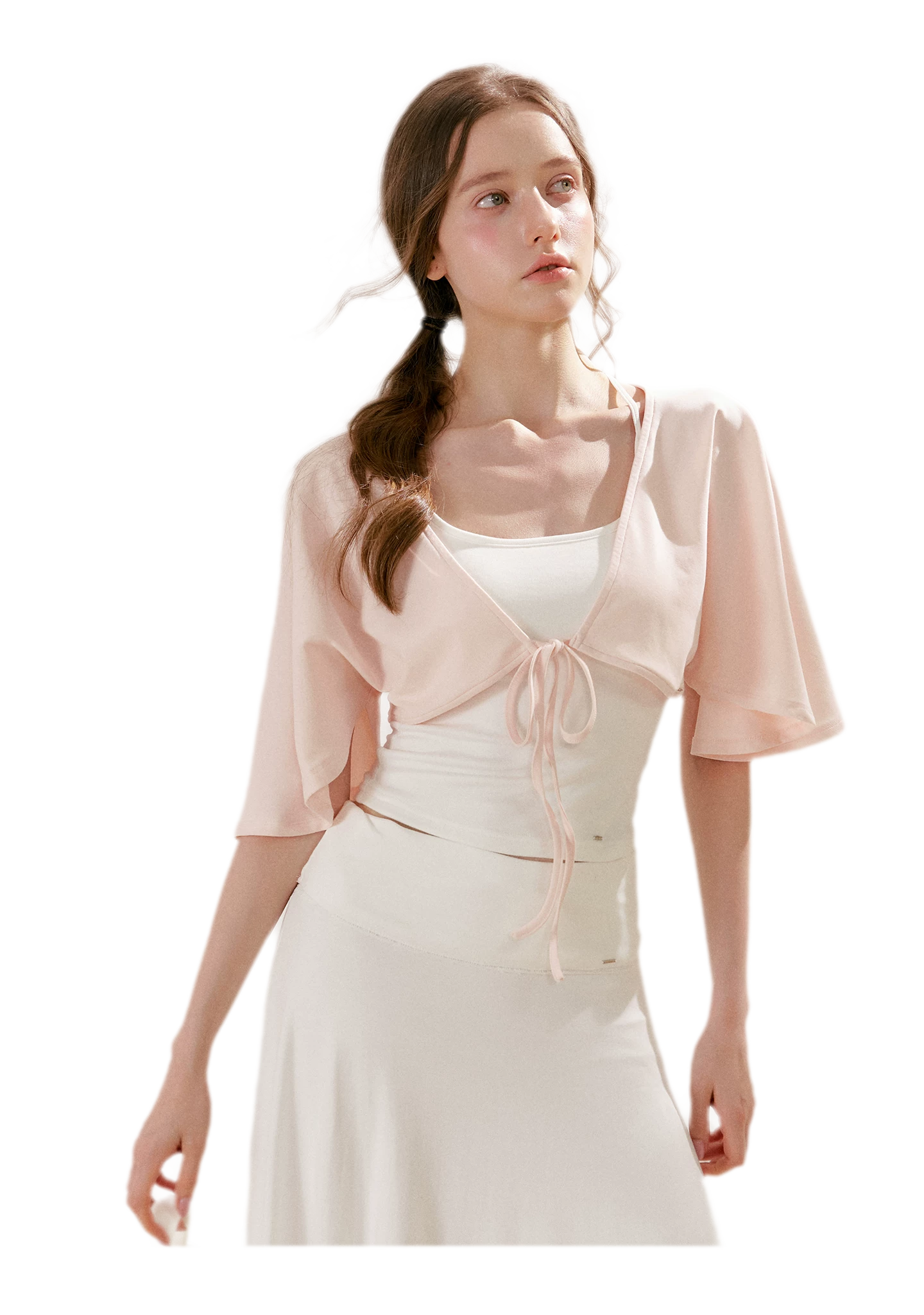 Airy Cloud U-Neck Vest & Batwing