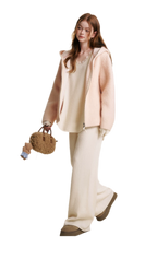 Soft Wool Hooded Jacket