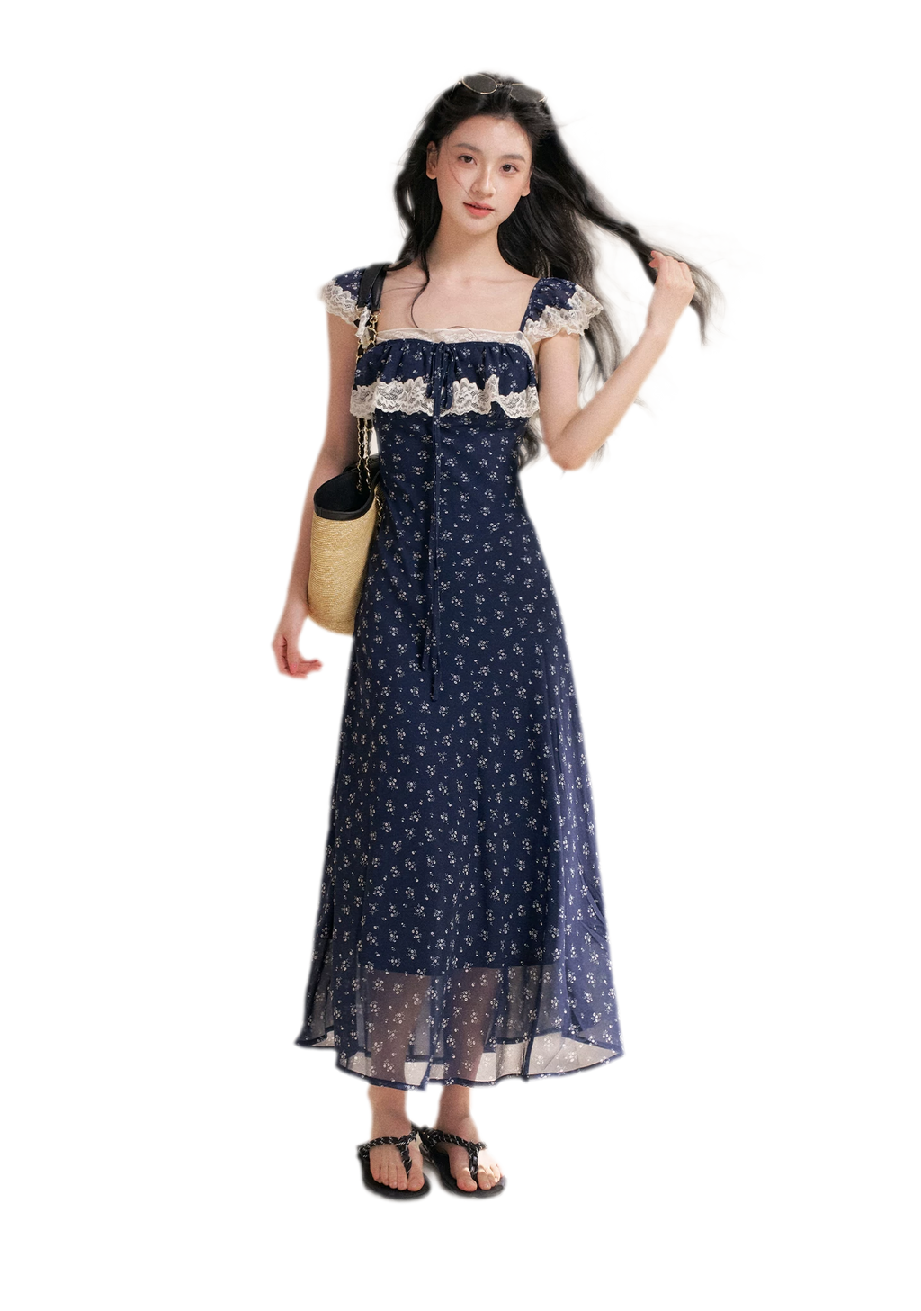 Lace Floral Camisole Dress
