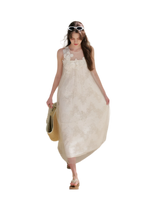 Sleeveless Mesh Lace Dress