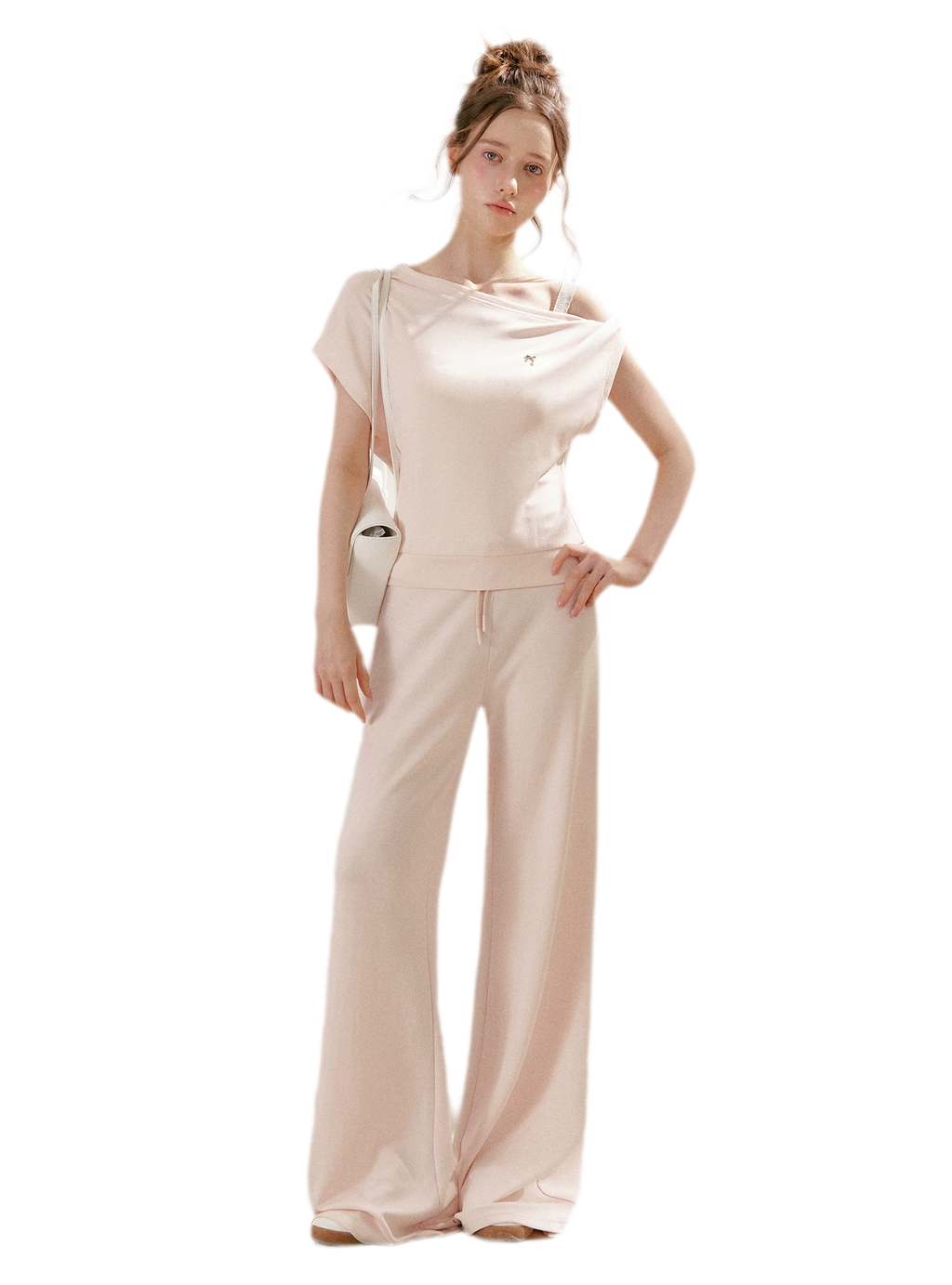 Airy Layered Lace Drawstring Pants