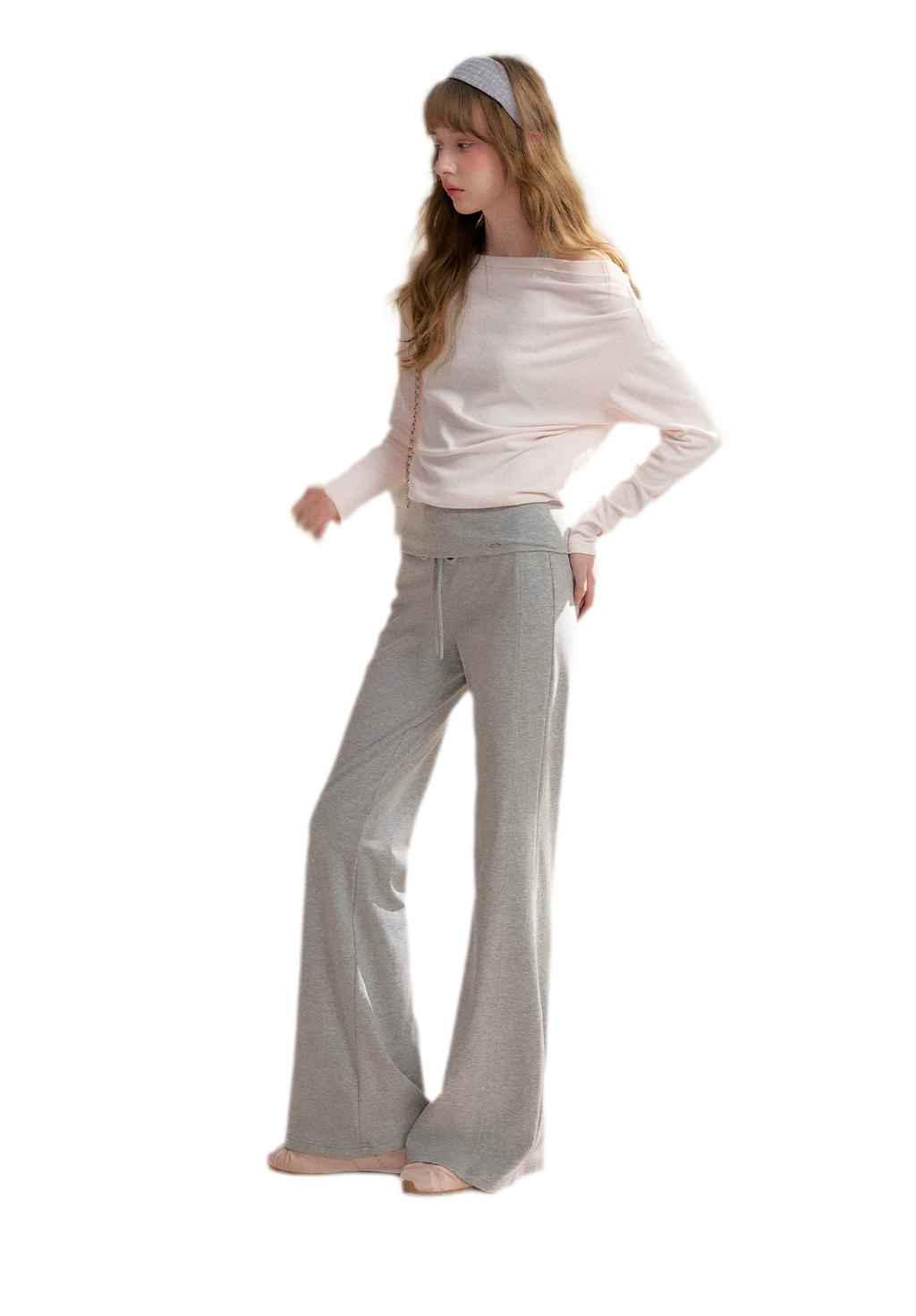Tencel Cotton Drawstring Flared Pants