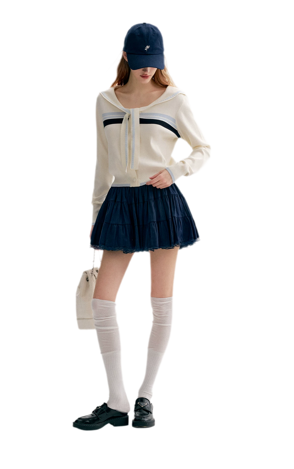 Lace Sailor Tie Cardigan