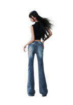 Low Rise Flare Jeans