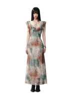 Sea Salt Leopard Chiffon Dress